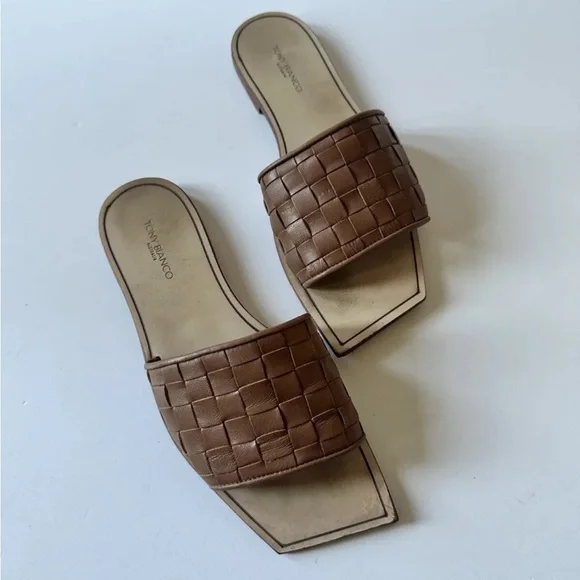 Tony Bianco Shoes Tony Bianco Raquel Slides Tan Brown Leather